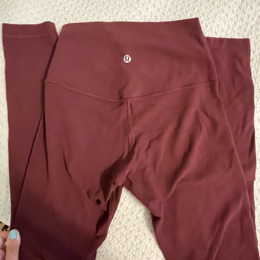 Dark Red Lululemon Aligns Size 2